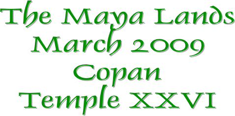 The Maya Lands
March 2009
Copan
Temple XXVI