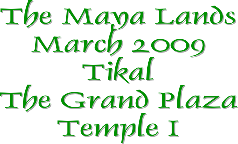 The Maya Lands
March 2009
Tikal
The Grand Plaza
Temple I