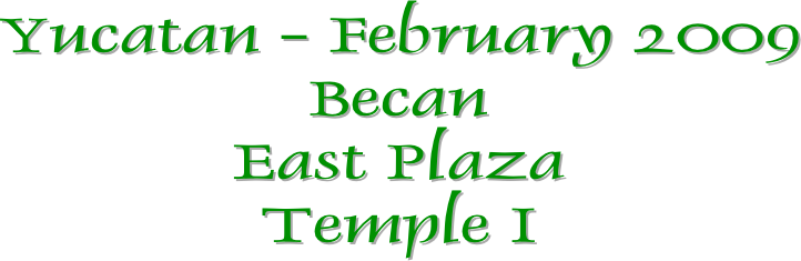 Yucatan - February 2009
Becan
East Plaza
Temple I