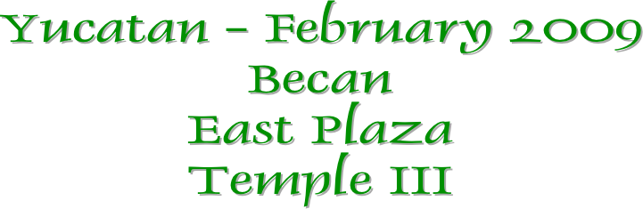 Yucatan - February 2009
Becan
East Plaza
Temple III
