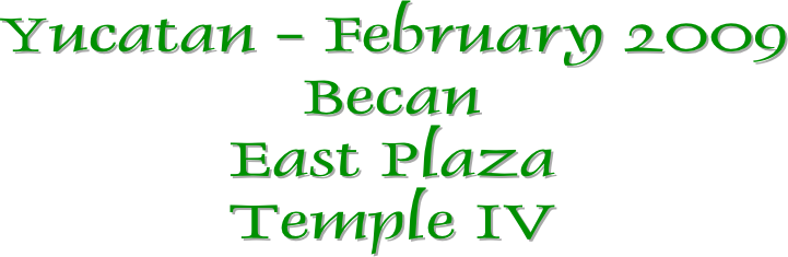Yucatan - February 2009
Becan
East Plaza
Temple IV