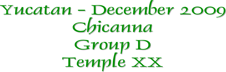 Yucatan - December 2009
Chicanna
Group D
Temple XX